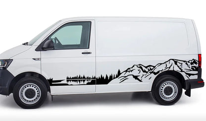Car Stickers For Volkswagen VW Caravelle Multivan California Transporter T3 T4 T5 T6 Accessories Camper Van Mountain Vinyl Decal