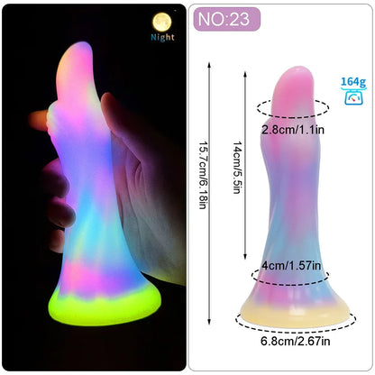 Anal Dildo Luminous Sex Toys for Women Dick Animal/Monsters Horse Dildos Silicone Soft Anal Plug Adult Sextoys Dragon Penis 18+