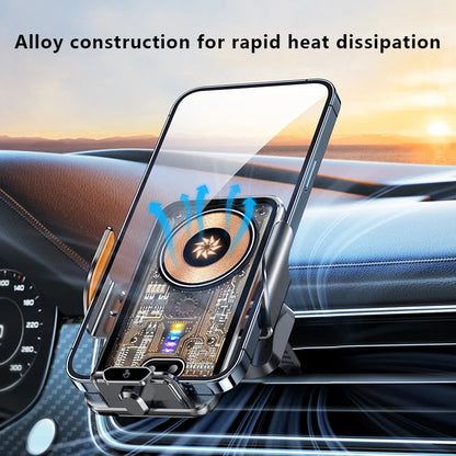 66W Fast Charging Car Phone Holder Wireless Magnetic Charging Base  Fully Automatic Sensor Activation Function