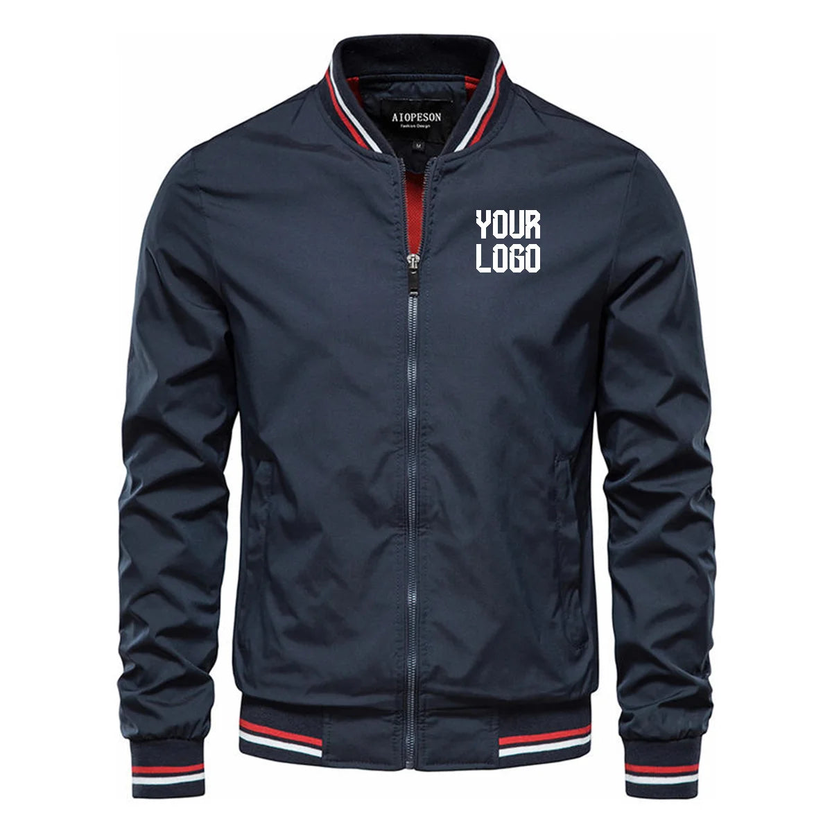 2026 fashionable slim-fitting men's jacket, windproof and comfortable autumn coat, can be customized with pictures or text