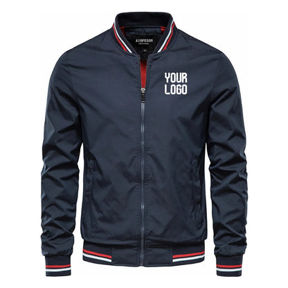 2026 fashionable slim-fitting men's jacket, windproof and comfortable autumn coat, can be customized with pictures or text