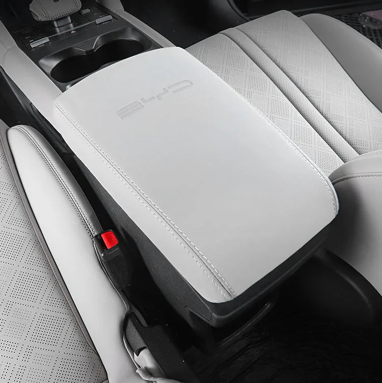 For BYD Yuan Pro Yuan UP EV 2024 Car Armrest Box Cover Interior Central Armrest Protection Gear Leather Pad Auto Accessories