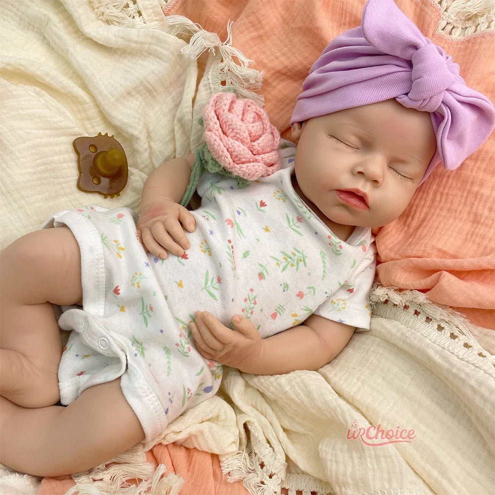 50cm Chubby Can Drink and Pee Girl/Boy Silicone Reborn Baby Realistic Full Body Fine Details Premium Doll For Collector