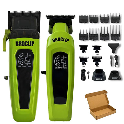 BRD106 078 Hair Clipper 7500RPM 7200RPM Hair Salon Trimmer DLC Blade with Charging Base Barber for Men New Professional BRDCLIP