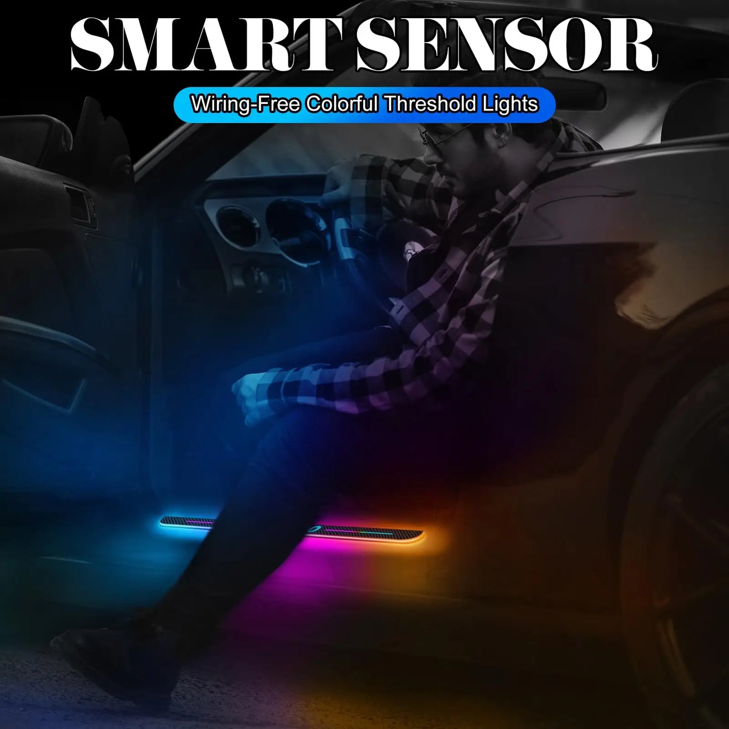 Customized car welcome light Car upgrade atmosphere Lamp Name text logo For customized birthday Christmas Halloween NewYear gift