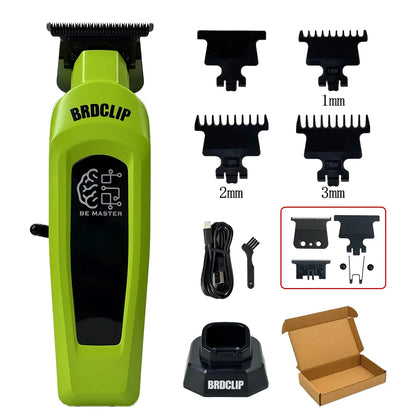 BRDCLIP Professional Barber Hair Cutting Machine Kit Base Charger 7500RPM Hair Clipper DLC Blade Salon Hair Trimmer for Men