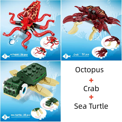 Shark Ocean Animal Building Block Toy - Enhance Hands-On Skills, Deepen Understanding of Marine Life, Perfect Fun Playtime Toy