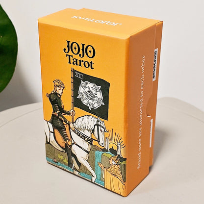 JOJOTarot Cards Deck in Rigid Box, 80 Pcs Double-Sided Embossed Anime Tarot Cards Bizarre Adventure Tarot Deck 12*7cm