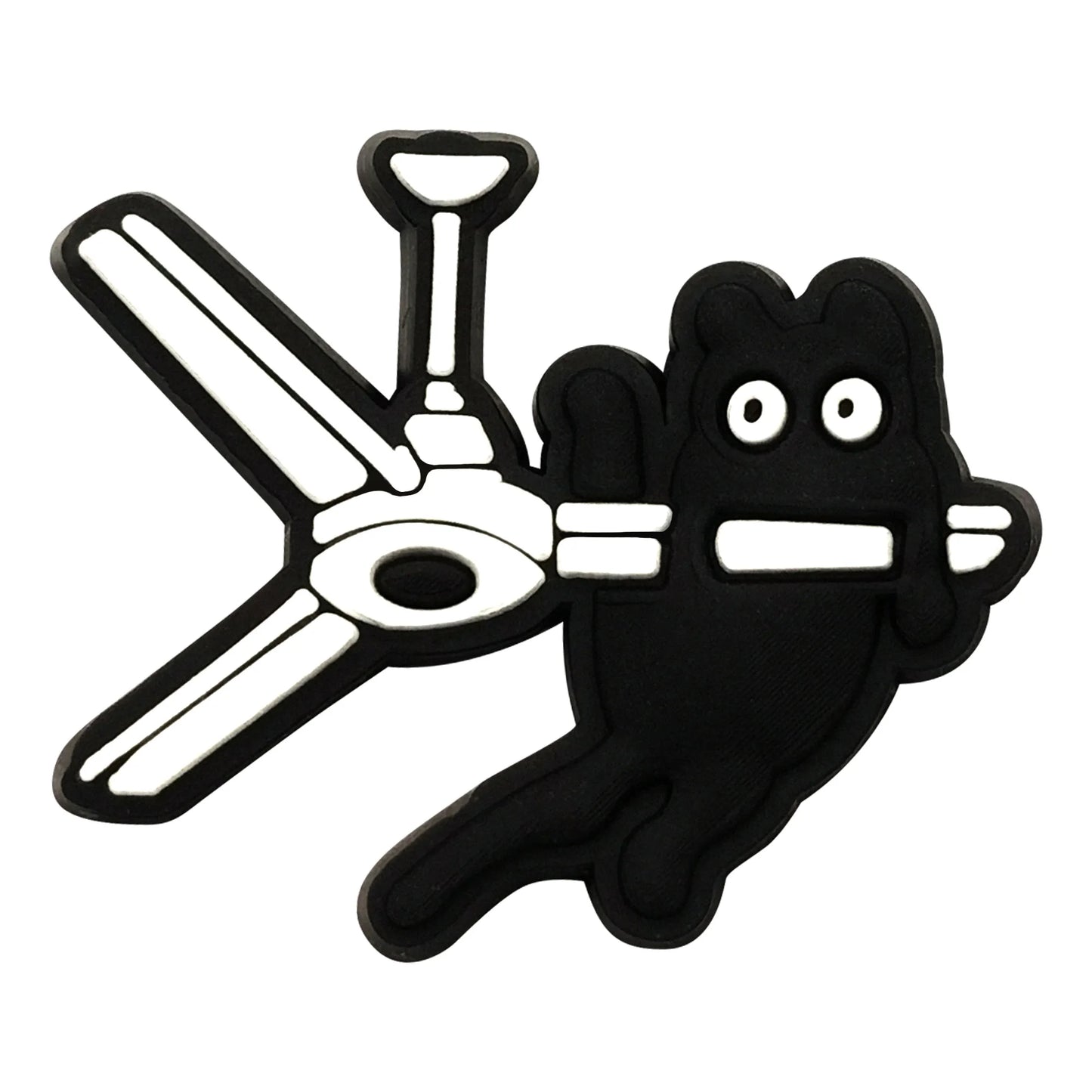 New 1-13pcs Cute Animal Black Cat PVC Garden Shoe Charms Sandal Buckle Boys Girls Cartoon Hole Slipper Accessories DIY Backpack