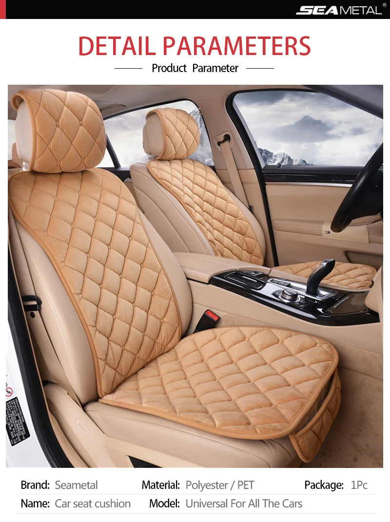 SEAMETAL Winter Car Seat Cover Soft Warm Car Seat Cushion Universal Plush Interior Protector Mat Auto Seats Cover Accessories