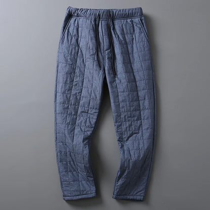 Men's Winter Thiened Warm Cotton Pants Windproof Fce Lined Straight Leg Casual Trousers Trendy Busin Casual Long Pants