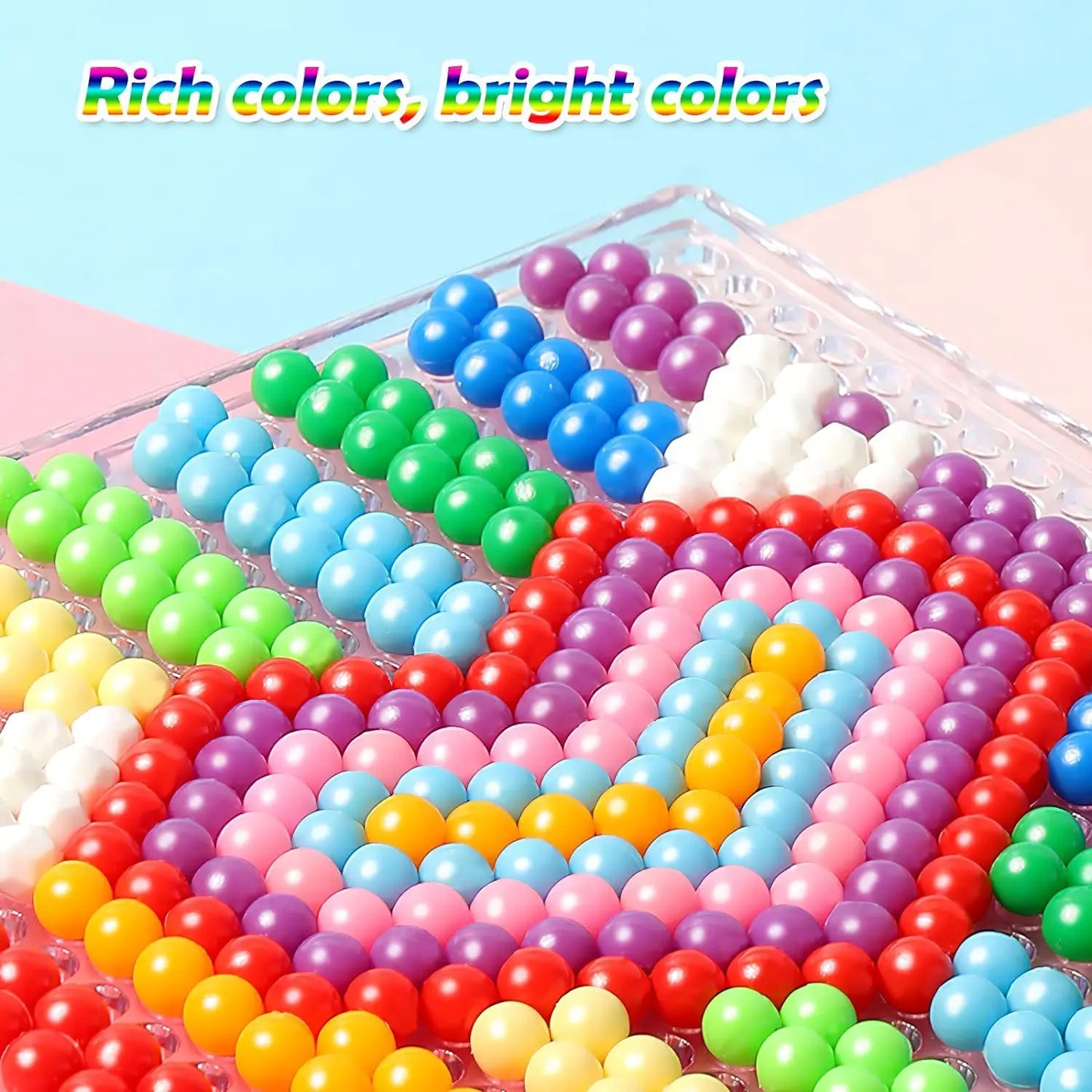 Non-Iron Magic Fuse Beads Kit 5mm 24 Colors 6000 Beads Creative Refill Set DIY Art Crafts Toys for Kids Beginners Craft Kit