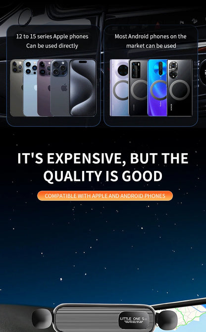 Car Phone Holder Screen Fixed Base For Hong Qi EH7 2024 Mobile Phone Support Car Mounts Wireless Charging Interior Accessories
