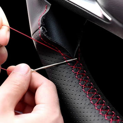 Black Suede Braid Car Steering Wheel Cover For Audi A3 8P Sportback A4 B8 Avant A5 8T A6 C6 A8 D3 Q5 8R Q7 4L S3 S4 S5 Seat Exeo