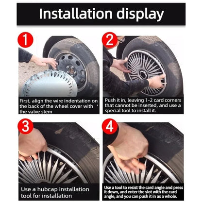 Universal 13inch 4PCS/set Car Iron Steel Wheel Hubcap R13 Replacement Hub Caps Wheel Rim Cover PP Tire Accessories