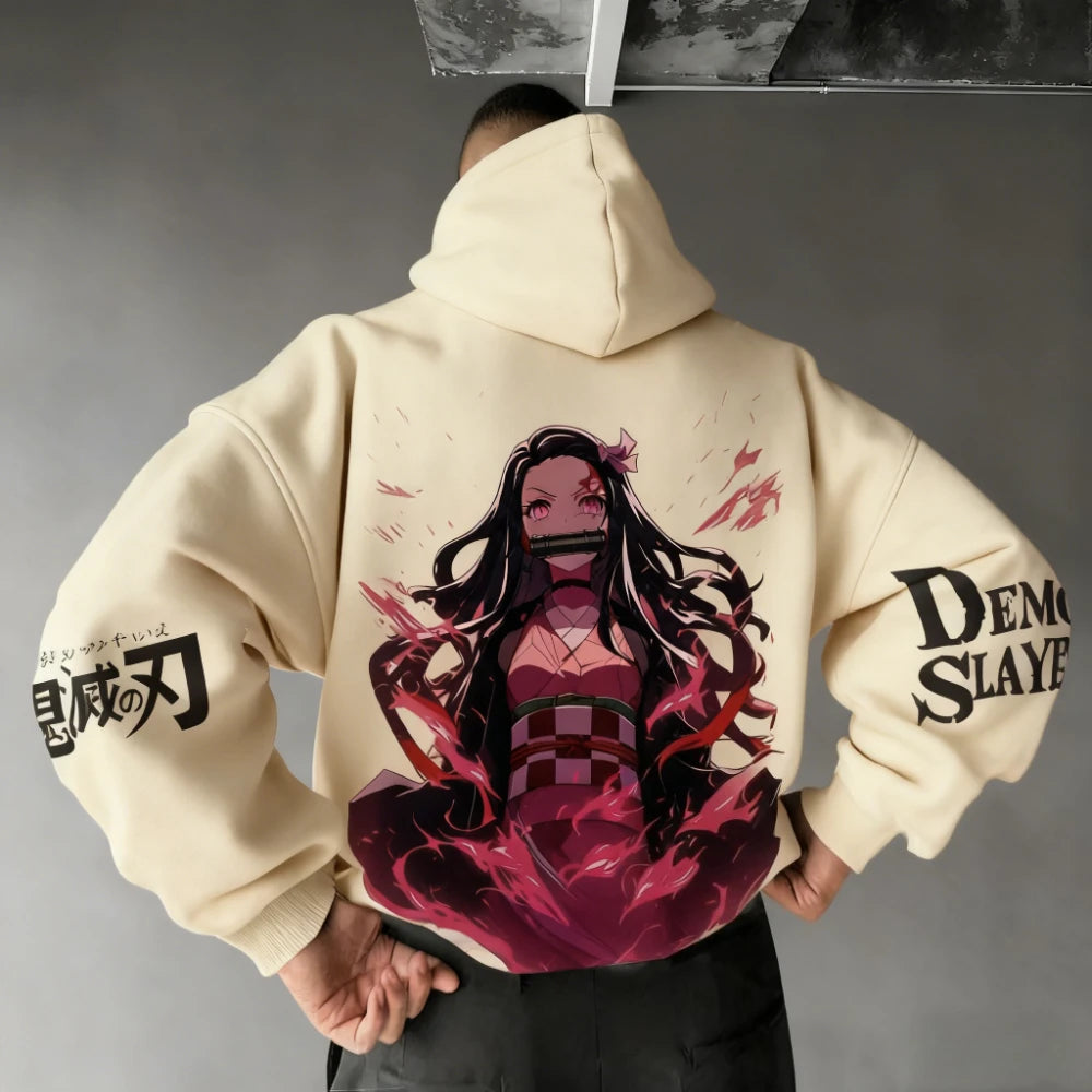 2026 New Demon Slayer Kamado Nezuko Printed Hoodie Sweatshirt Men's and Women's Hoodie Men's Tops Sports Hoodie Harajuku Hoodie