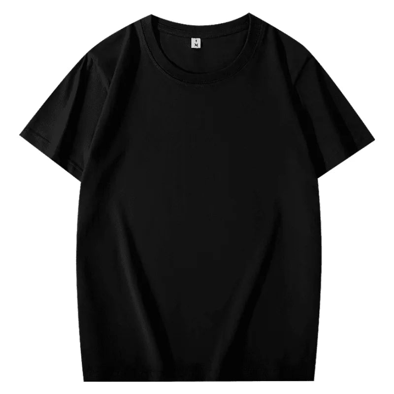 100% Cotton T-shirt Custom Logo Print Image Men and Women Clothes Diy Enterprise Embroidery Team Culture Short Sleeved Tops