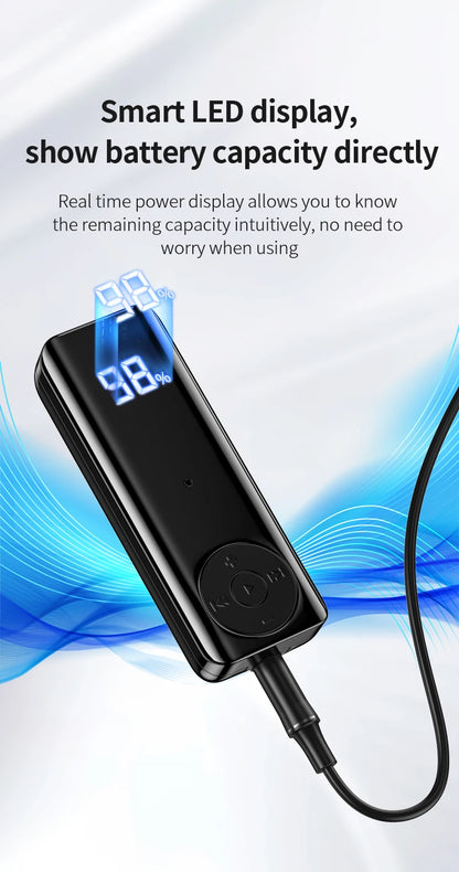 Bluetooth 5.3 Receiver Adapter Wireless Audio Adapter 3.5mm AV/AUX Jack ANC+ENC Active Noise Reduction Reciever For Car PC
