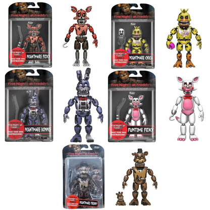 In Stock FNAFs bear's midnight harem five nights Bonnie/Freddy/Chica/Foxy Action Figure Model Toys Birthday Children's Gifts