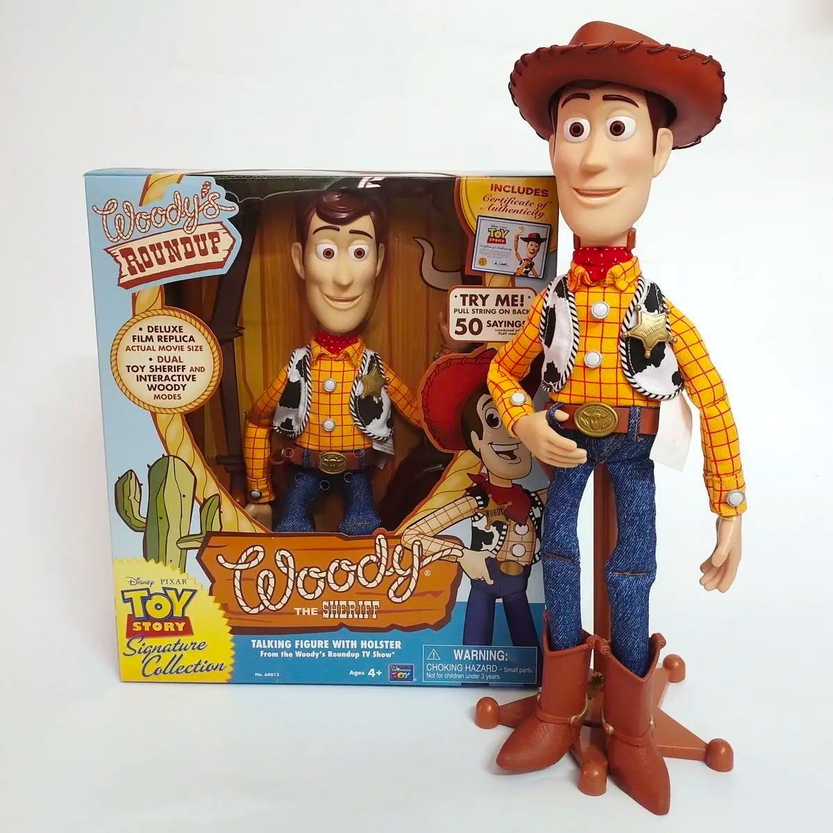 In Stock Disney Pixar Toy Story Woody Action Figures English Movie Sound Character Doll Cloth Cowboy Birthday Gift For Children