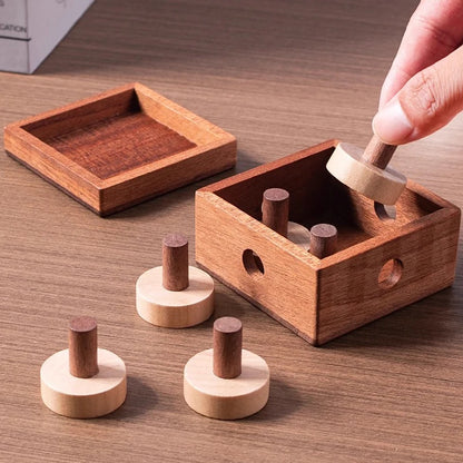 Impossible Curling Wooden Puzzles Box Very Difficult Brain Teaser Logic Games Educational Toys for Kids and Adults Novelty Gifts