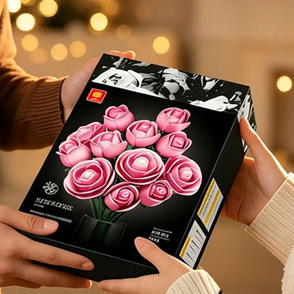 2026 New Moc 505 Pcs Bouquet Model Assembly Building Block Educational Adults Kid Toys Flowers Bricks Set Desktop Ornament Gifts