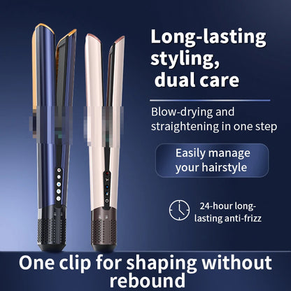 Hair Straightening Comb Hair Dryer HT01 Huaqiangbei Flat Iron Straightener Negative Ion No Hair Damage Dry Wet Use