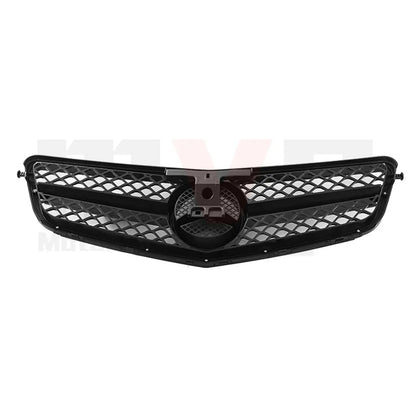 Glossy Black AMG Style Bumper Grille Grill With OE Style Emblem Logo For Mercedes Benz C-Class W204 2008-14 C180 C200 C250 C350