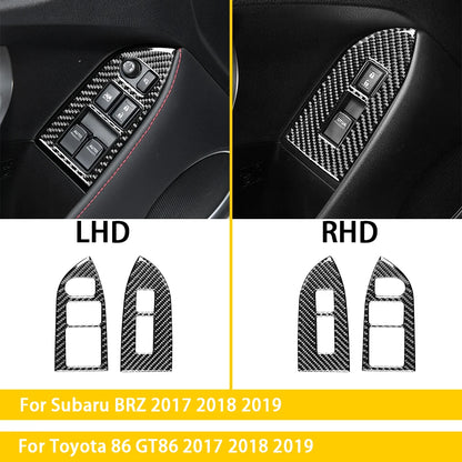 For Subaru BRZ Toyota 86 GT86 2017 2018 2019 Carbon Fiber Car Accessories Gear Shift Cup Holder Air Conditioning Trim Sticker