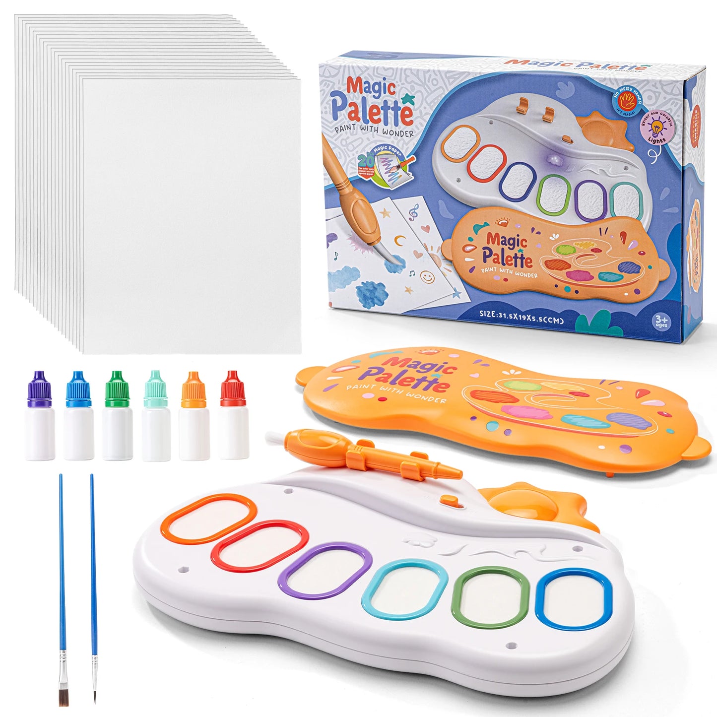 Mess Free Magic Paint Palette Non-Toxic Safe on Skin and Clothes Educational Graffiti Art Toy for Kids Learning Birthday Gift