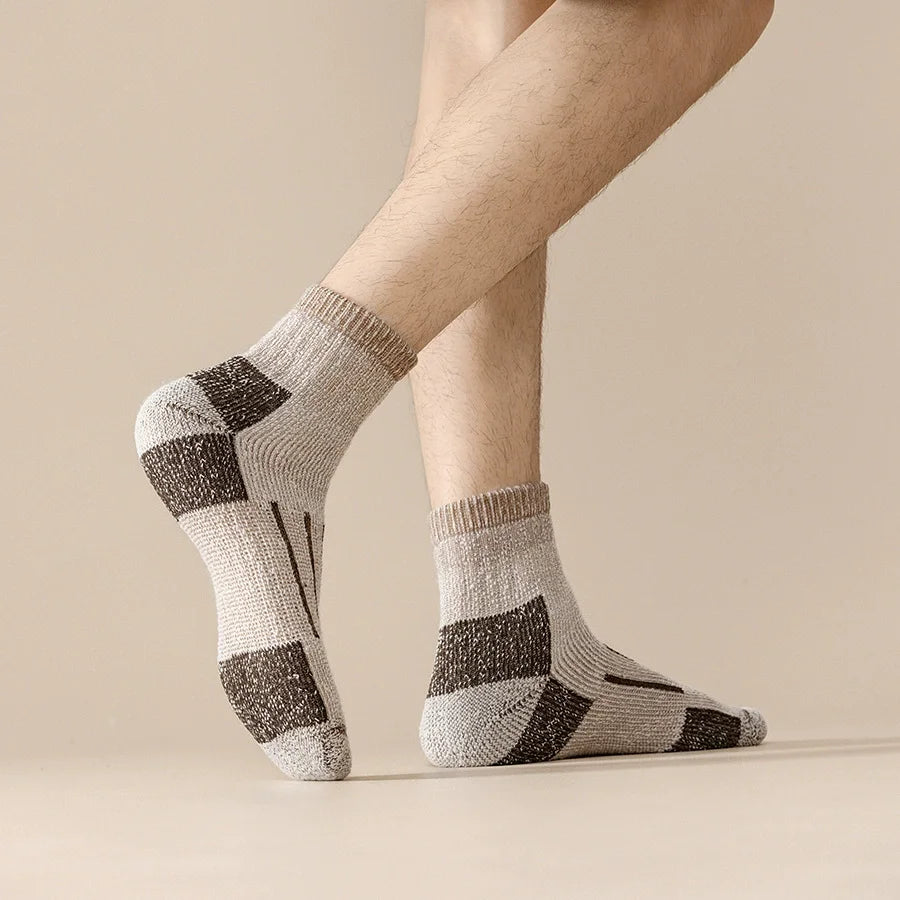 Merino Wool Socks For Men Women Fleece Thicken sock Woolen Thermal Warm Hiking Cushion Crew Sports Socks Moisture Wicking