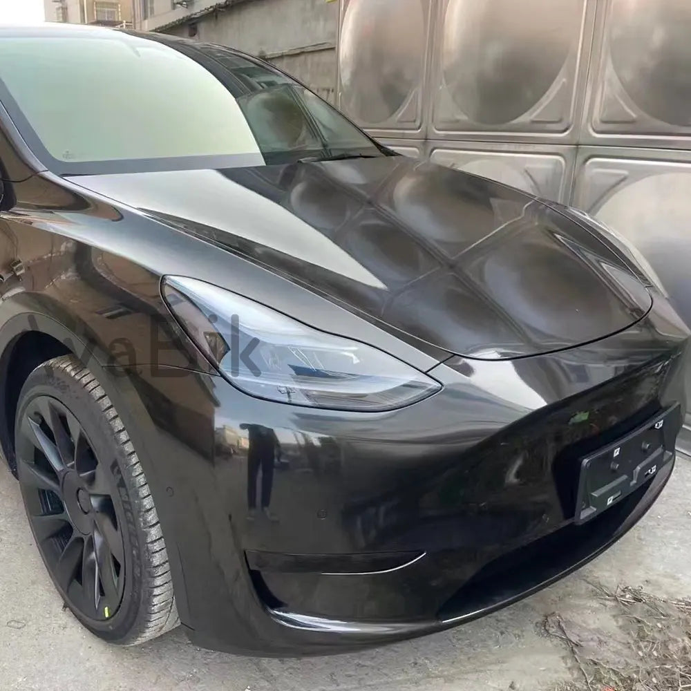 50cm x 1/2/3m Retail Gloss Black Vinyl Car Wrap Film PET Car Body Color Change Stickers DIY Styling Decal With Air Release