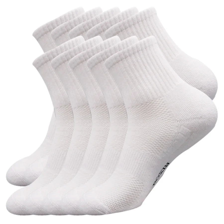 10Pairs Men's Athletic Socks Set - Cool Comfortable Short Warm Solid Color for Running Gym Hiking - Dropshipping