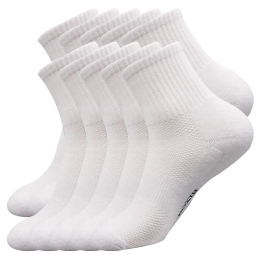10Pairs Men's Athletic Socks Set - Cool Comfortable Short Warm Solid Color for Running Gym Hiking - Dropshipping