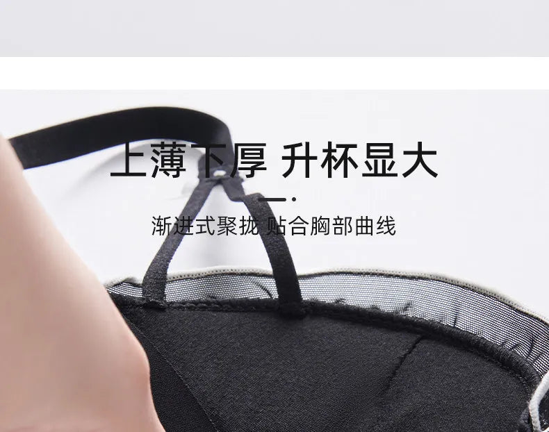 YUQI Elegant Lace Bra Set 2026 - Push Up Half Cup for Small Chest, Support & Anti Sagging, Sexy Back Design | Lingerie S-XL Suit