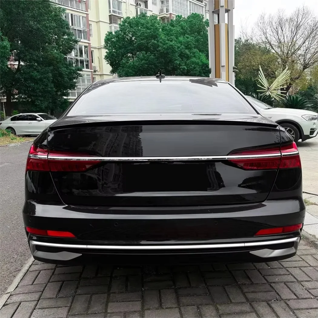 For Audi A6 S6 C8 2018 2019 2020 2021 2022 2023 2024 2025 Car Rear Trunk Wing Spoiler Tail Fin Decoration Auto Parts Tuning