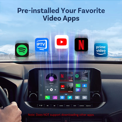 Ottocast Play2video Pro AI Box Wireless Carplay Android Auto Adapter Netflix Dongle Video Playback 1080p Screen Mirror for Cars