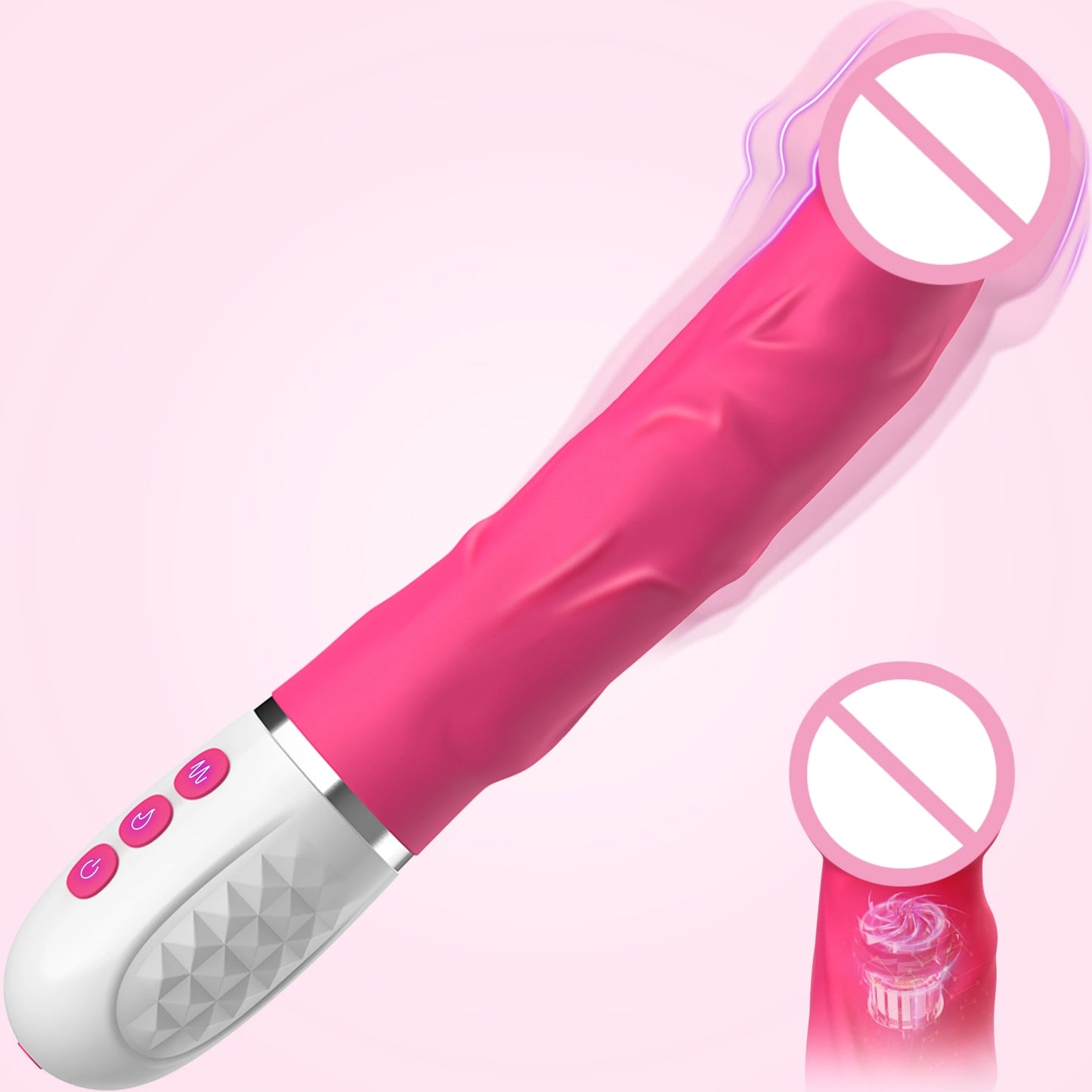 Realistic Dildo Vibrator for Women G Spot Clitoral Stimulation Penis Vibro with 10 Vibrating&Heating Modes Dick Sex Toys Female