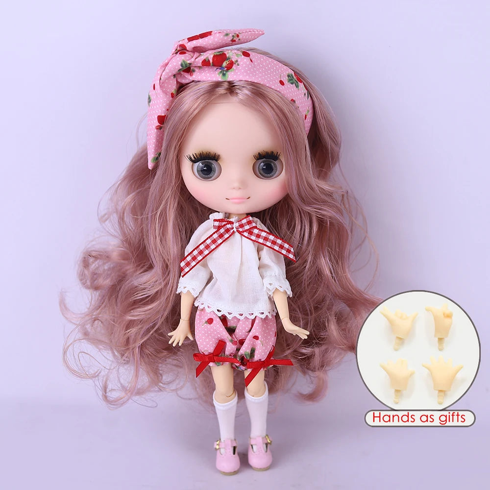 ICY DBS Middie Blyth Doll 1/8 Scale BJD Jointed White Skin with Matte Finish and Cute Outfit 20 cm Doll Toy Gift for Girls