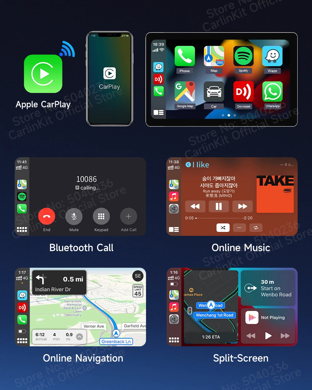 2026 New CarlinKit Android 13 CarPlay AI Box HDMI Wireless CarPlay Android Auto TV Video Box Qualcomm SDM660 8-Core Split Screen