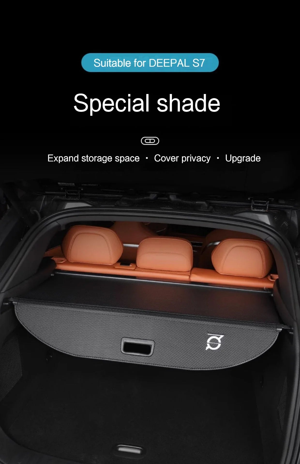 Car Trunk Curtain Covers Waterproof Shield Shade Retractable Luggage Mat Shelter Cargo Pad for Universal Car Trunk Accessories