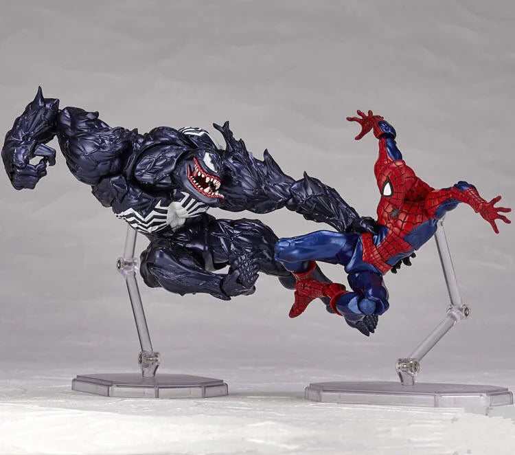 AMAZING YAMAGUCHI Carnage Venom Spider Man Marvel legends Action Figure Joint Movable Change Face Statue Model kids for Toy Gift