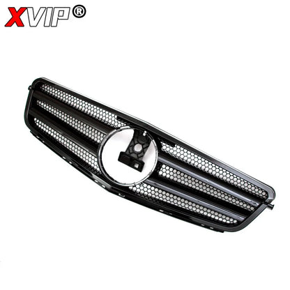 XVIP Glossy Black A - Style Racing Grille Chrome Bumper Grill For Mercedes Benz C-Class W204 08-14 C200 C230 C250 C280 C300 C350