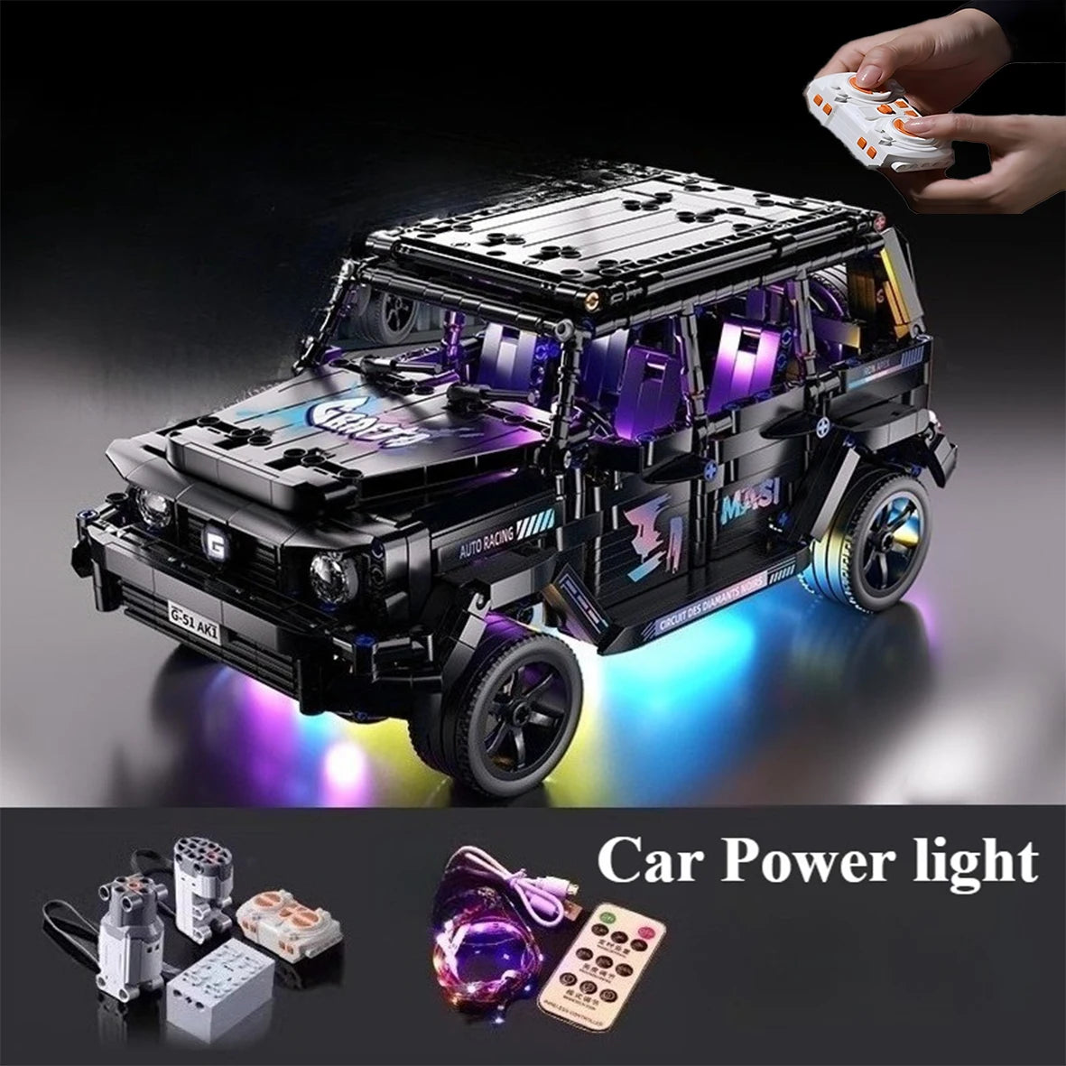 Building Block Sports Car 1:14 RC Toy Car, Building Block Toy Birthday Gift, Sports Car Model, Children's DIY Gift