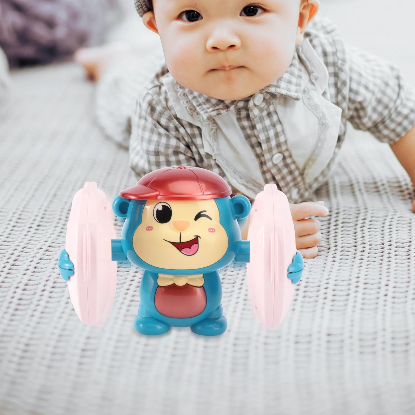 1Pcs Electric Tumbling Monkey Plaything Cartoon Baby Sing Dance Early Education Fun Interactive Child Amusing Musical Light Up