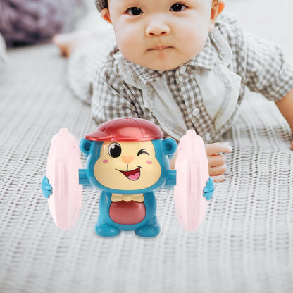 1Pcs Electric Tumbling Monkey Plaything Cartoon Baby Sing Dance Early Education Fun Interactive Child Amusing Musical Light Up