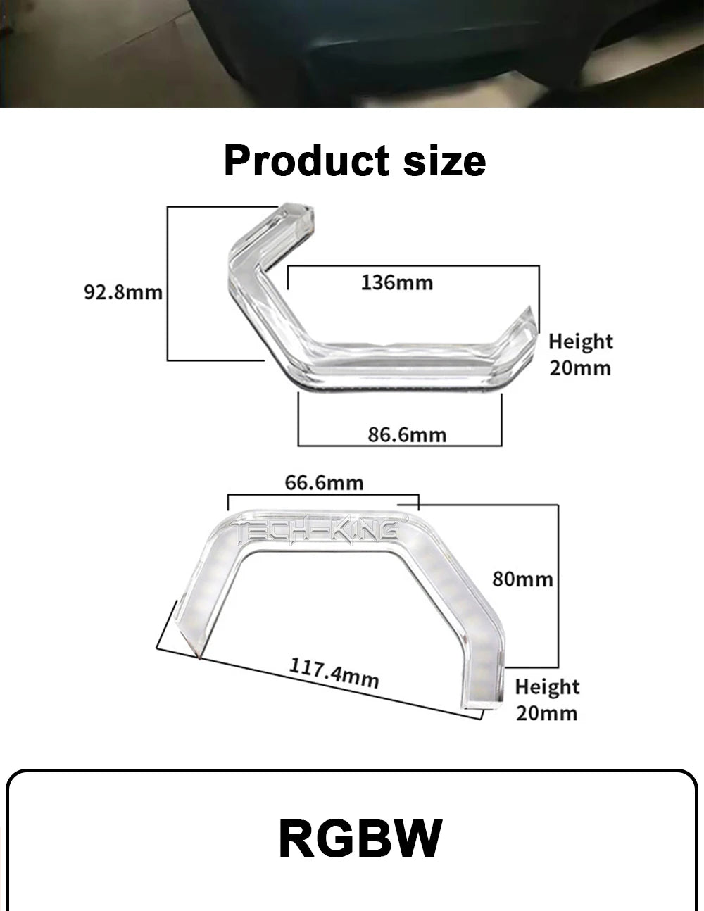 Car headlight Angel Eye F01 F02 F03 F04 RGB dynamic light LED side cover decorative light ring white light Yellow light RGBW