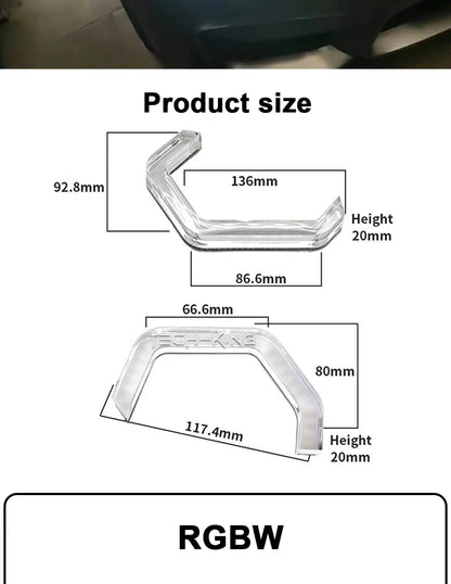 Car headlight Angel Eye F01 F02 F03 F04 RGB dynamic light LED side cover decorative light ring white light Yellow light RGBW