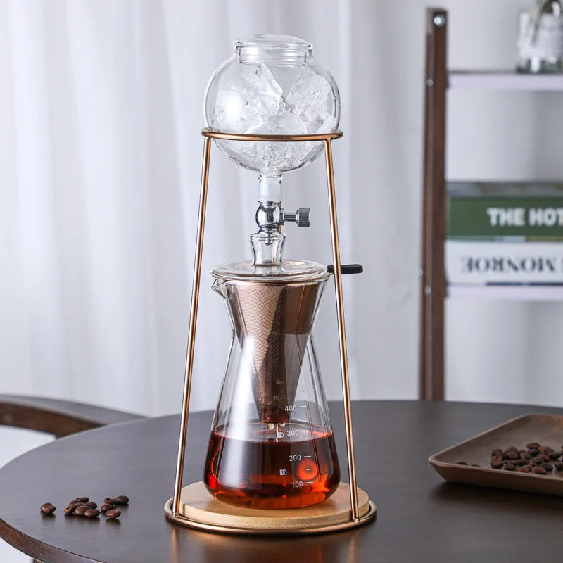 Ice-drip coffee pot teapot stand set ice-drip household drip-type hydraulic hand-pour cold brew tea dripping pot
