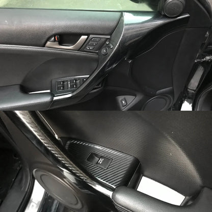 For Acura TSX CU2 2009-2013 Car-Styling 3D/5D Carbon Fiber Car Interior Center Console Color Molding Sticker Decals Parts